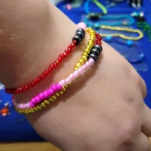 Multi layered glass bracelets